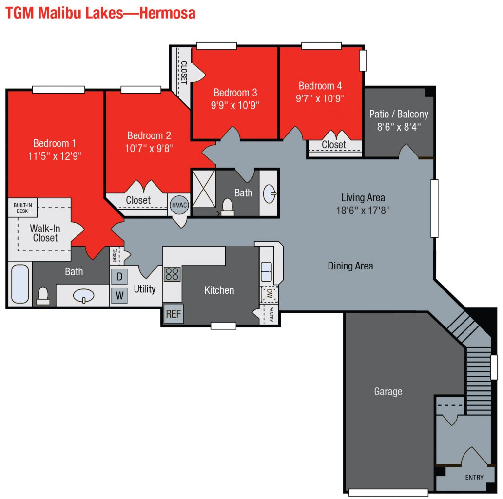 Apartments For Rent TGM Malibu Lakes - Hermosa 