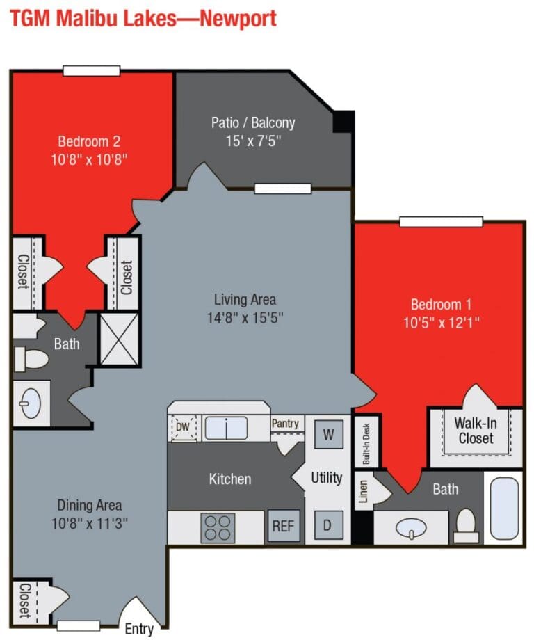 Apartments For Rent TGM Malibu Lakes - Newport ...