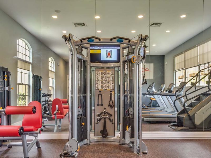 This image shows the 24-hour State-of-the-art fitness gym featuring different equipment that is essential for community amenities. The Athletic Club is also offering the different weight of kettlebells that is good for point gravity off-centered that were ideal for fitness enthusiasts and professionals.